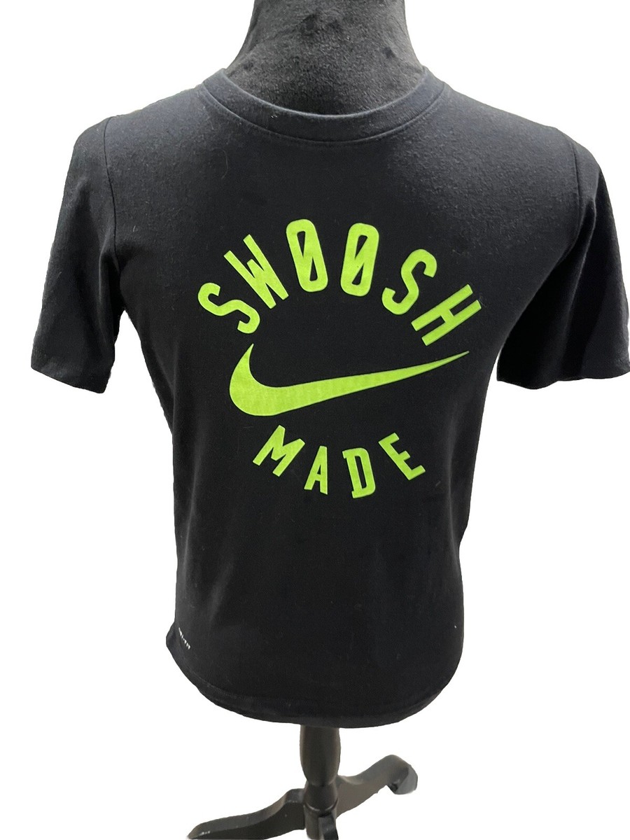 black and lime green nike shirt