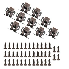 10 Pack Double Roller Catch Door Ball Catch Cabinet Latches with Spear Strike