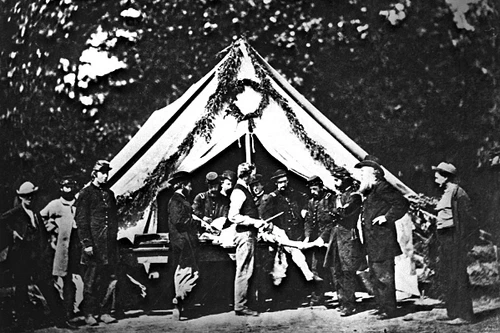 New 5x7 Civil War Photo: Amputation in Hospital Tent after Battle of Gettysburg