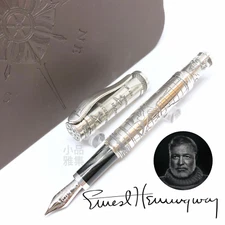 Montegrappa Ltd Edition Hemingway The Traveller Sterling 18K Fountain Pen