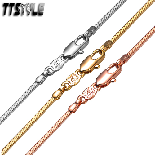 TTstyle Gold Filled Square Snake Chain 