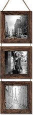 4X4 Picture Frame, Wall Hanging Picture Frames Collage with 3 Opening Frames .