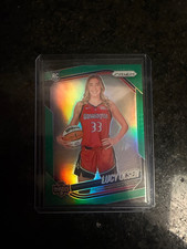 Lucy Olsen 2025 Panini Prizm WNBA Green Prizm Rookie Card #145 RC SP Mystics