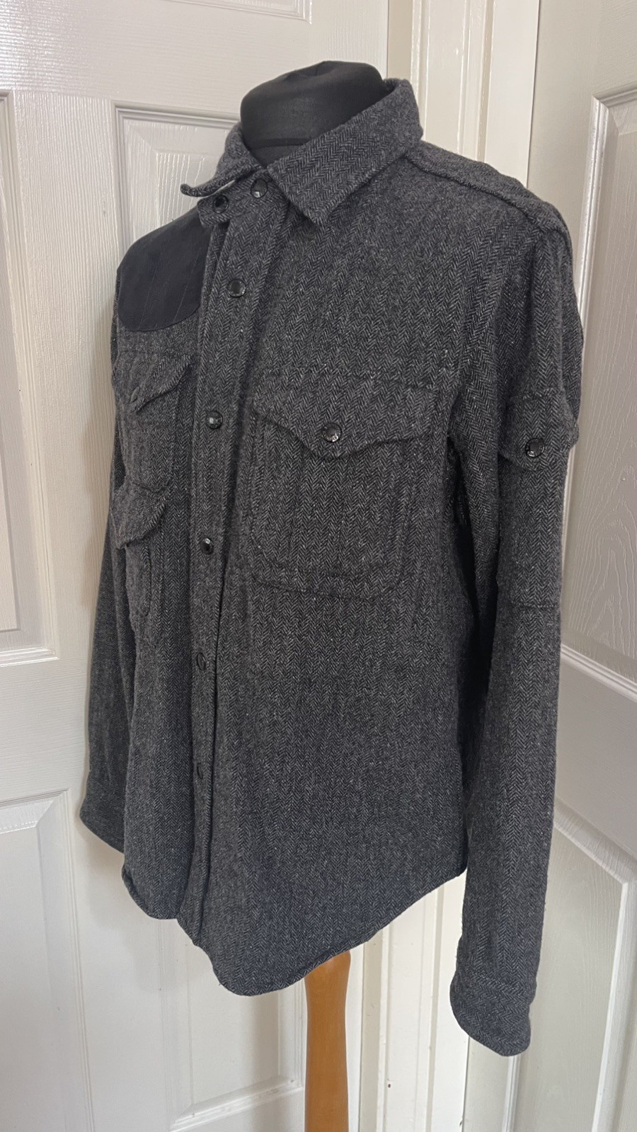 ENGINEERED GARMENTS Herringbone Wool Overshirt - … - image 2