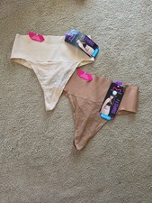 Maidenform Women's Tame Your Tummy Lace Thong Shapewear Size 2XL, 2 pack