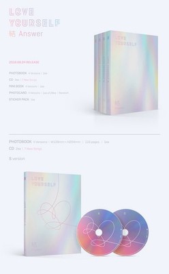 BTS LOVE YOURSELF 結 ANSWER Album 4 Ver SET/8CD+8 Book+4 Photo