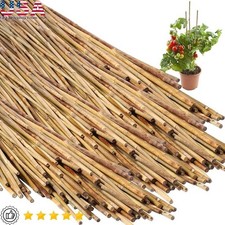 100 Pieces 3ft Bamboo Plant Stakes Garden Supports Vines Tomatoes Flowers New
