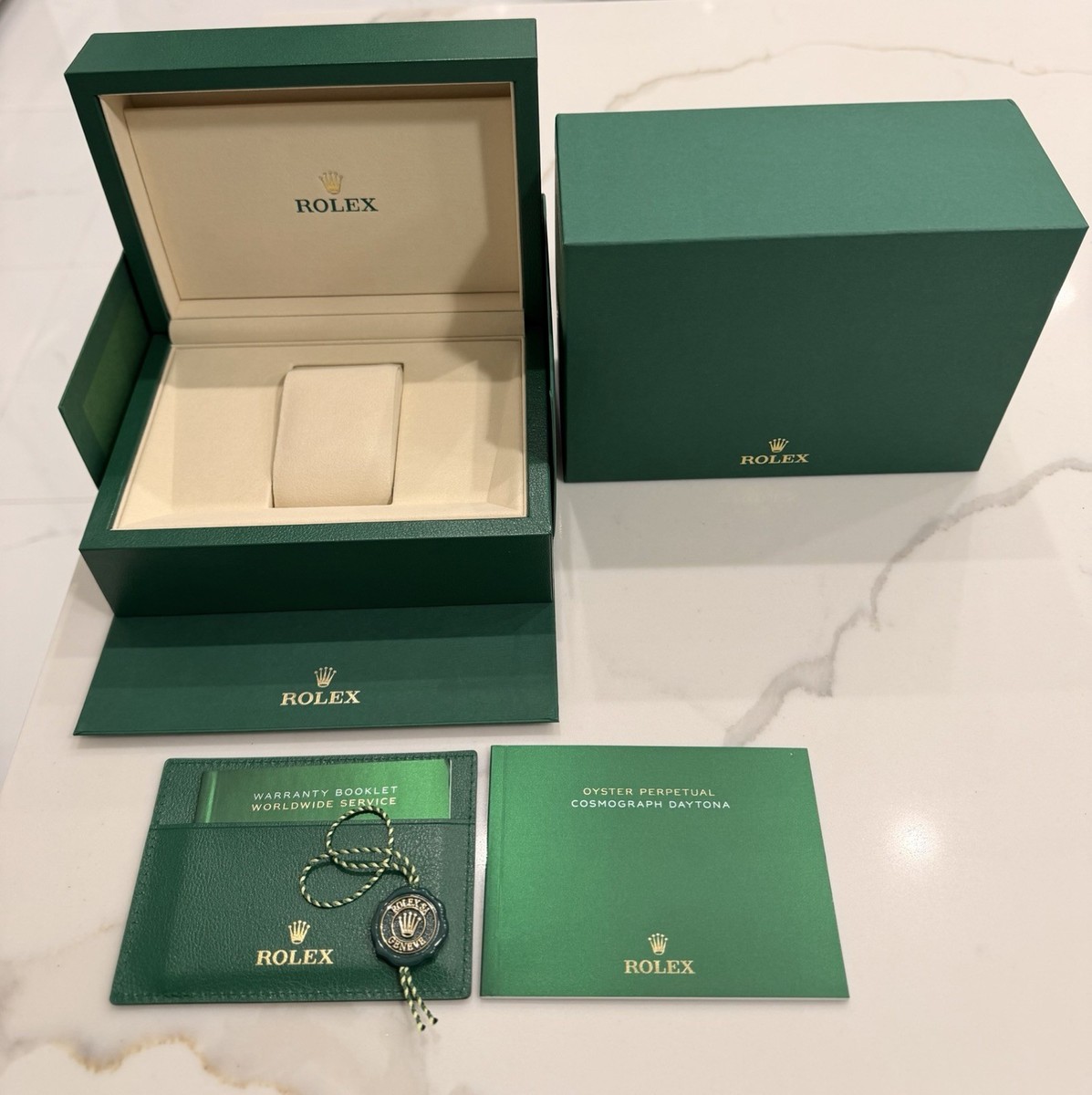 OEM ROLEX Daytona Watch Box 126500 126503 Models FULL SET Booklets