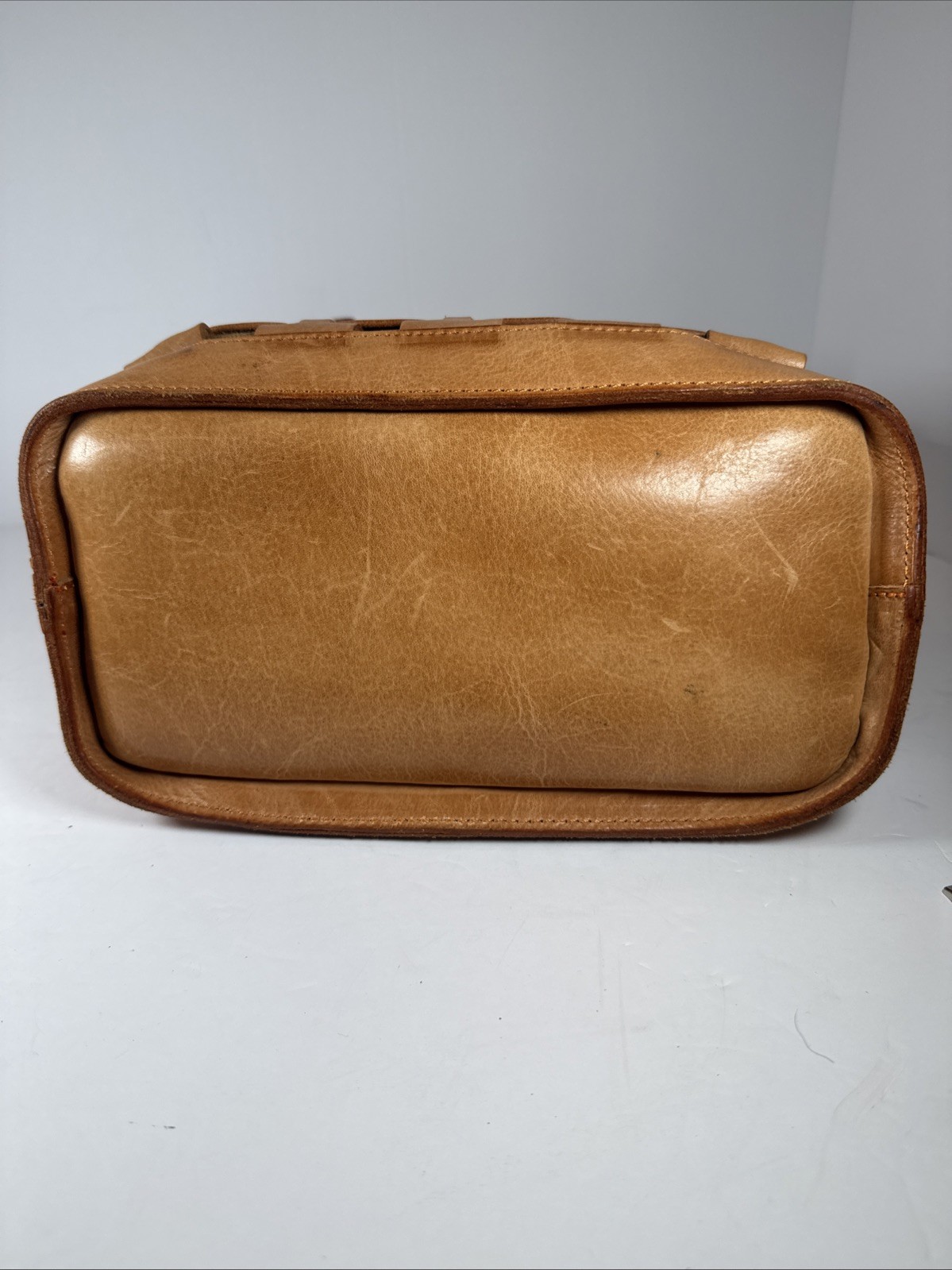 Ameri Leather Medium Natural Smooth Leather Baske… - image 5