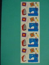 Vintage 1998 Mrs. Grossman's Stickers SEWING/QUILTING (4) Mods 2" x 1.5"