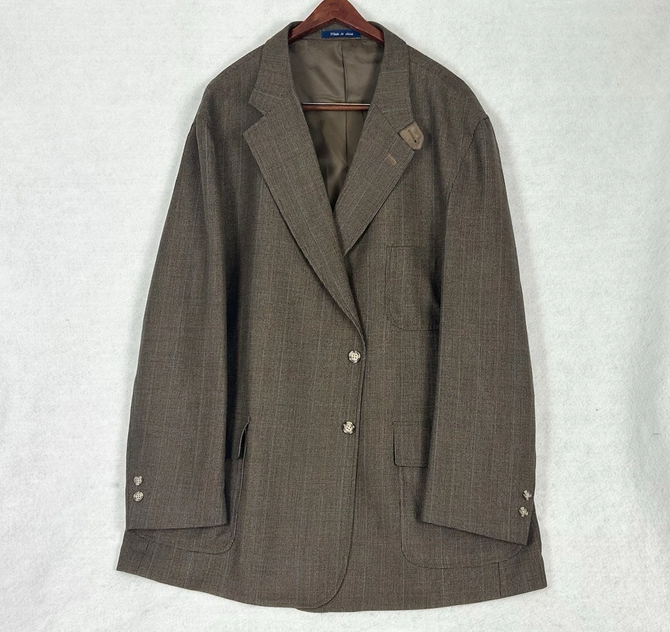 Abrigo Blazer Deportivo T Harris Para Hombres 2XL Marrón Lana Gun Club Chaqueta Caza Foto 2 de 4