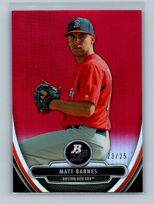  MATT BARNES 2018 BOWMAN PLATINUM RED REFRACTOR SSP 23/25 PARALLEL 