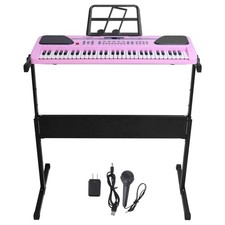 61 Key Music Electronic Keyboard Electric Digital Piano Organ Pink Xmas Gift