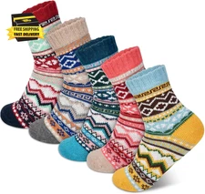 Stocking Stuffers for Women - Winter Crew Socks Christmas Gifts for Women Her Mo