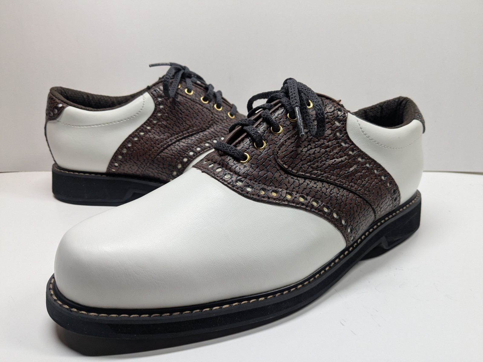 (stiff Soles) White/ Brown Size 9 Clean