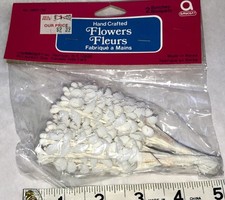 Vintage Millinery Wedding Communion Flower White Lily Of The Valley Wire Bunch