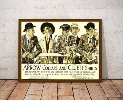 Vintage-Werbeplakat für Arrow Collars und Cluett Shirts