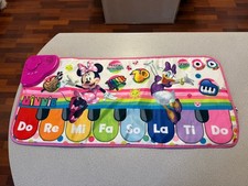 Toddler Musical Piano Play Mat Minnie Mouse Daisy Surface Washable 30"x18" Toy