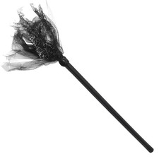 Realistic Wizard Flying Broom Halloween Decor Indoor Plastic Cosplay Prop