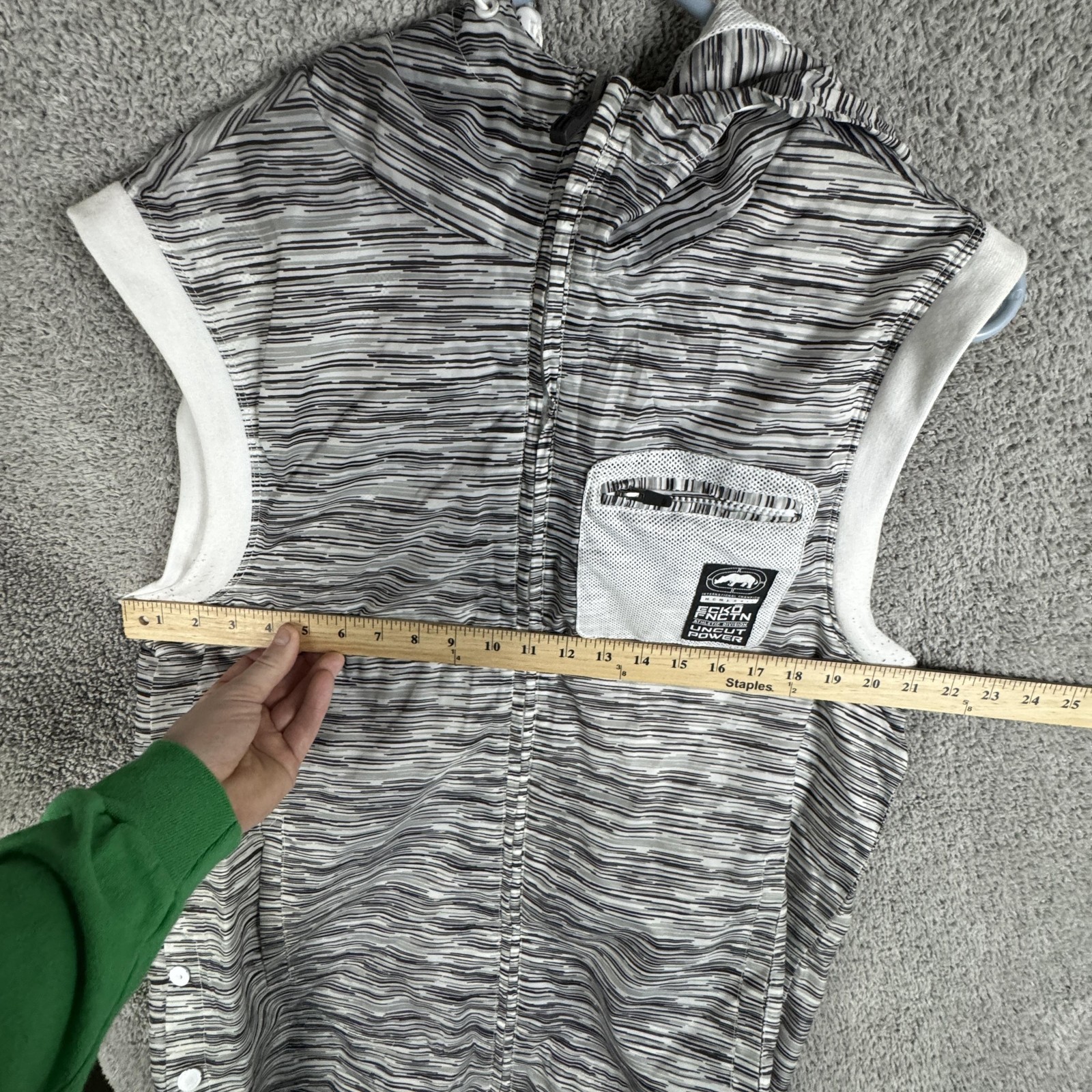 Ecko Function Tank Top Mens Medium Gray Hooded Sl… - image 9