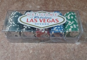 Poker Chips Las Vegas Professional Weight 11.5 Gram with Clear Tray 