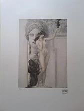 Gustav Klimt Signed - Allegory of Sculpture - Certificate