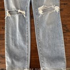 PAIGE Amber Jeans Women’s Size 27 Fiesta Destructed Light Wash Wide Leg Crop — photo 3