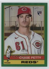 2025 Topps Heritage High Number Chrome Green Border /99 Chase Petty #607 gh4
