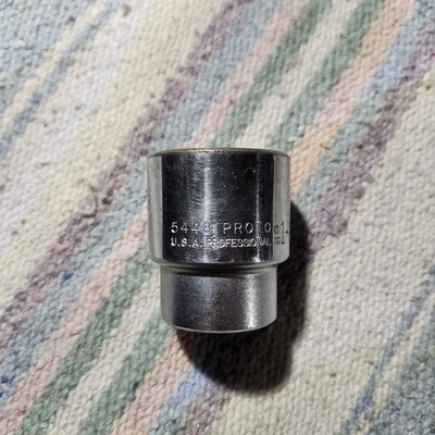 Proto J5448, 1-1/2'' SAE Socket, 1/2'' Drive, 12 Point, Chrome