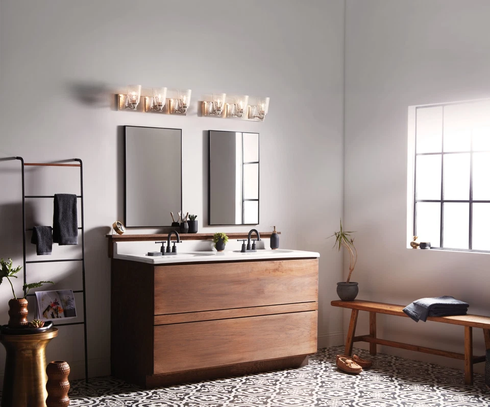 Arandela de banheiro Hinkley Lighting 51823 Jackson 3 luzes 24"W - Bronze - Imagem 3 de 4