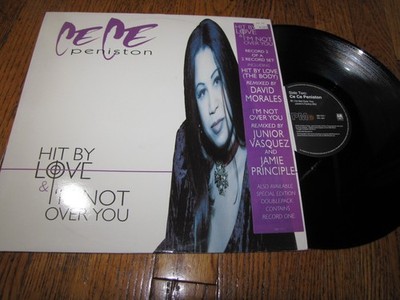 CE CE PENISTON - HIT BY LOVE / I'M NOT OVER YOU - A&M RECORDS 12'' SINGLE