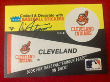 Dick Stigman SIGNED 1986 Fleer Famous Feats 14 Deacon Philippe Cleveland Indians