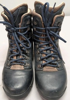 Forzo Italy Men s Leather Hiking Boots Vibram Sole Brown Black Size 42 EU 9 US