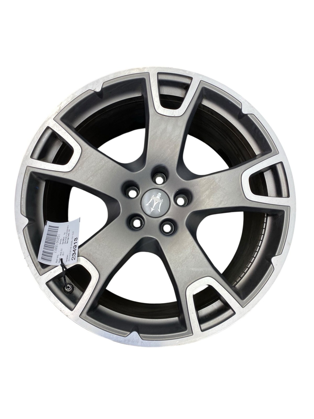 2017 MASERATI LEVANTE M161 OEM 20X10.5 5 SPOKE WHEEL RIM *CURB RASH*