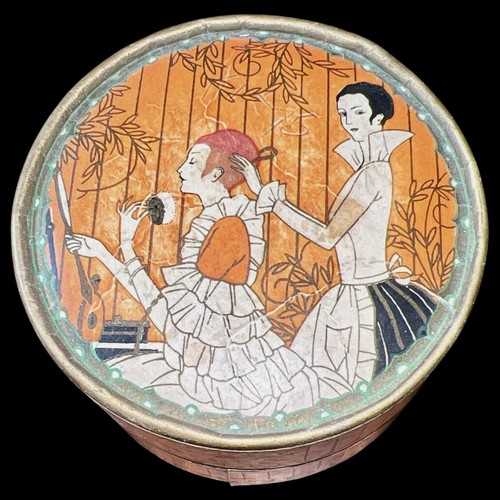 Vintage Powder Box "Three Flowers" Face Powder - "Richard Hudnut " Art Deco  *