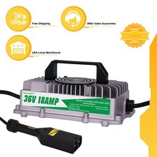 NEW 18 AMP 36 Volt 900W IP67 D Style Plug Golf Cart Battery Charger - EZGO TXT