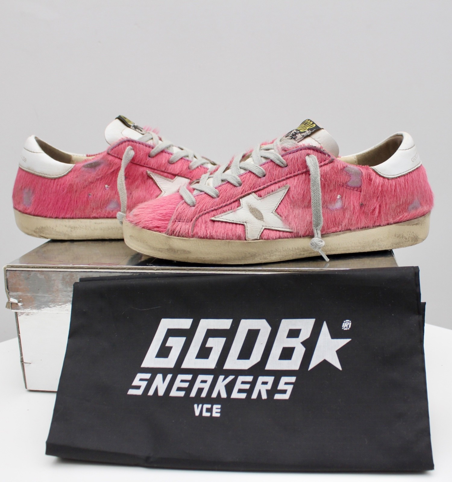 PONY Sneakers donna autentiche Gol Goose GGDB superstar basse capelli di cavallo RARE 36