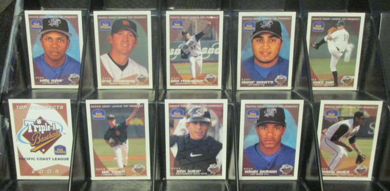 2005 PACIFIC COAST LEAGUE TOP PROSPECTS (10) CARD LOT