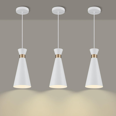 2026 White & Gold Mini Pendant Lights 3-Pack for Kitchen & Dining Room