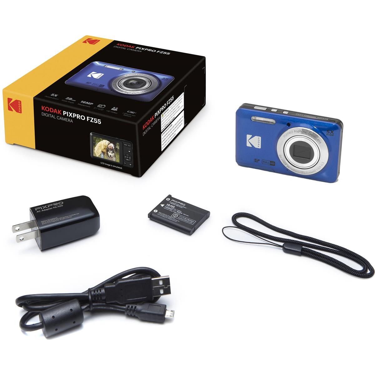 KODAK PIXPRO FZ55 ブラック デジタルカメラ KODAK PIXPRO FZ55 Point Shoot Digital Camera - Black