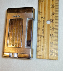 Vintage cigarette lighter silver plated Has Spark 2.5"