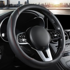 Car Steering Wheel Cover, Leather Steering Wheel Cover,Universal 15 inch Anti-Sl