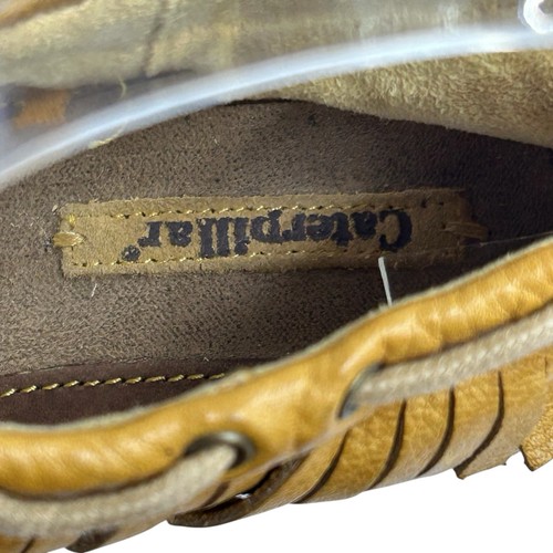 Caterpillar "Jazmyne" Boho Fringe 100% Leather Zip Back Thong Sandals Sz 6W - Picture 11 of 15