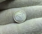 1858 Seated Liberty Half Dime Silver  USA F336