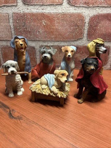 Canine Creche 7 Piece Dog Nativity Set Christmas Roman