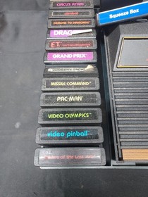 Atari 2600 Original Woodgrain Console, Games, Case, Controllers, Booklets WORKS