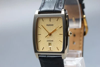 [Near MINT] Rado DIASTAR 152.0420.3 Gold Dial Date 27mm Quartz Herrenuhr - Bild 1 von 4