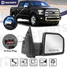 Power Mirror For 2015-2018 Ford F-150 F150 Right Side Memory Turn Signal Chrome