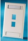 OR-KSFP2 - Ortronics Single Gang Plastic faceplate, Holds Two Keystone Jacks