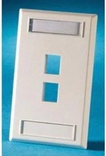 OR-KSFP2 - Ortronics Single Gang Plastic faceplate, Holds Two Keystone Jacks